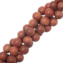10mm Goldstone (Synthetic) Beads 15-16" Strand