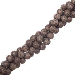 6mm Obsidian Snowflake Brown (Natural) Beads 15-16" Strand