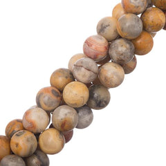 10mm Agate Crazy Lace (Natural) Beads 15-16" Strand