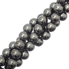 10mm Hematite (Synthetic) Beads 15-16" Strand