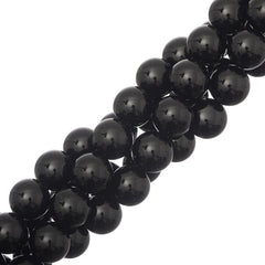 10mm Agate/Onyx Black (Natural/Dyed) Beads 15-16" Strand