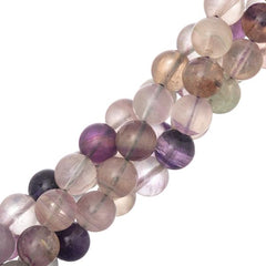 10mm Fluorite (Natural) Beads 15-16" Strand
