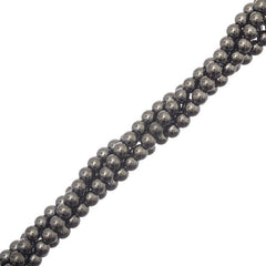 4mm Hematite Magnetic (Synthetic) Beads 15-16" Strand