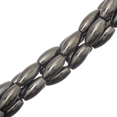 8x16mm Hematite Magnetic Oval (Synthetic) Beads 25/Strand