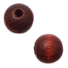 8mm Round Mahogany Wood Beads
