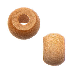 9mm Natural Wood Pony Beads