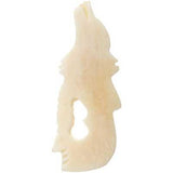 Pendentif en os sculpté à la main de loup hurlant 1/pk