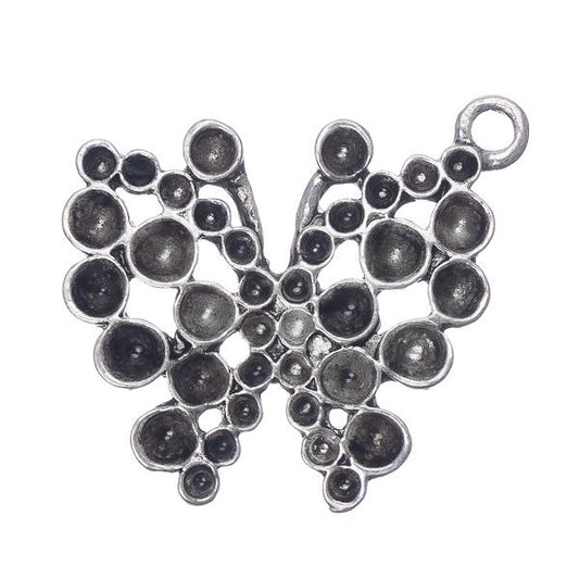 Butterfly Metal Pendant 25x28mm 1/pk