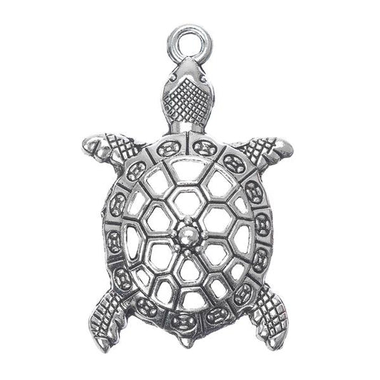 1 1/2" Turtle Metal Pendant 2/pk