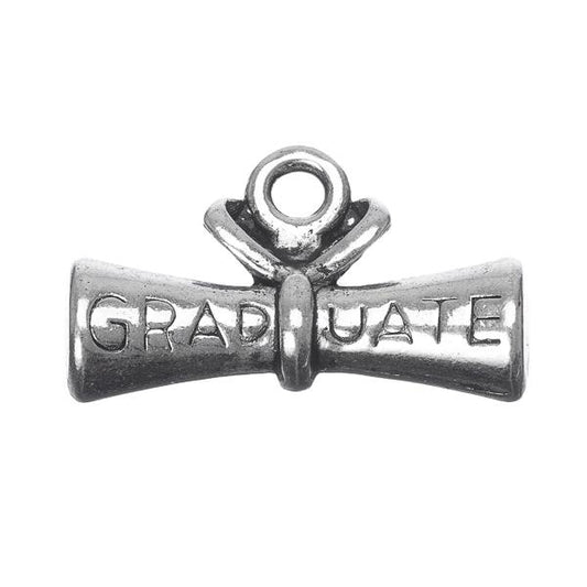 Breloque en métal Diplôme d'études supérieures 7/8" 5/pqt