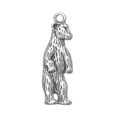 1 1/4" Standing Bear Metal Pendant 2/pk
