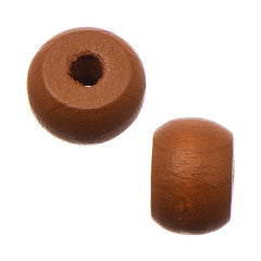 9mm Coffee Wood Pony Beads
