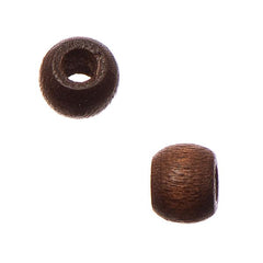 6mm Dark Brown Wood Mini Pony Beads 50/pk