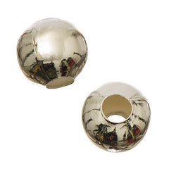 Round 10mm, Silver Hollow Metal Bead 50/pk