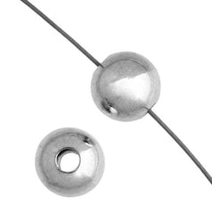 5mm Round Nickel Metal Beads 100/pk