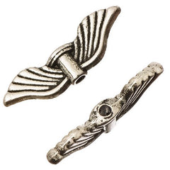 Wing Angel 21mm, Antique Silver Metal Bead 25/pk