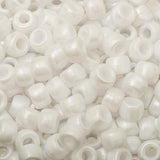 Crow Plastic Beads 9x6mm Opaque White Luster 100/pk