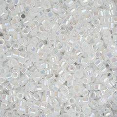 11/0 Delica Bead #0222 White Opal AB 5.2g