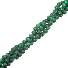 4mm Malachite (Synthetic/Dyed) Beads 15-16" Strand