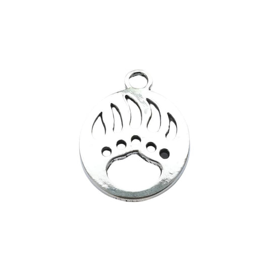 Pendentif patte d'ours en argent antique de 1 1/8 po 5/pqt