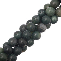10mm Agate Moss (Natural) Beads 15-16" Strand