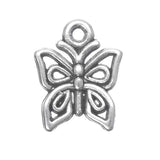 1/2" Butterfly Metal Charm 5/pk