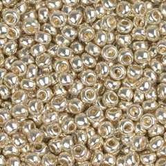 10/0 Czech Seed Beads #1500V Metallic Silver 22g