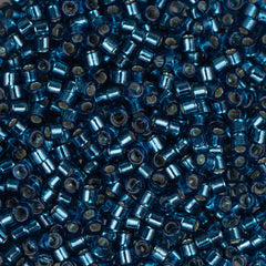 11/0 Delica Bead #0608 Silver Lined Blue Zircon 5.2g