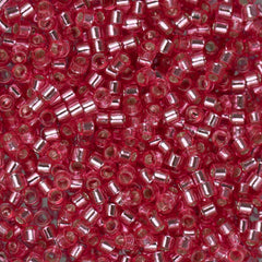 11/0 Delica Bead #1338 Silver Lined Dark Pink Rose 5.2g