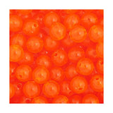 6mm Round Plastic Beads 1000/pk - Fluorescent Orange
