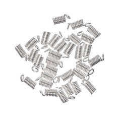 1.5mm Silver Cord Ends 50/pk