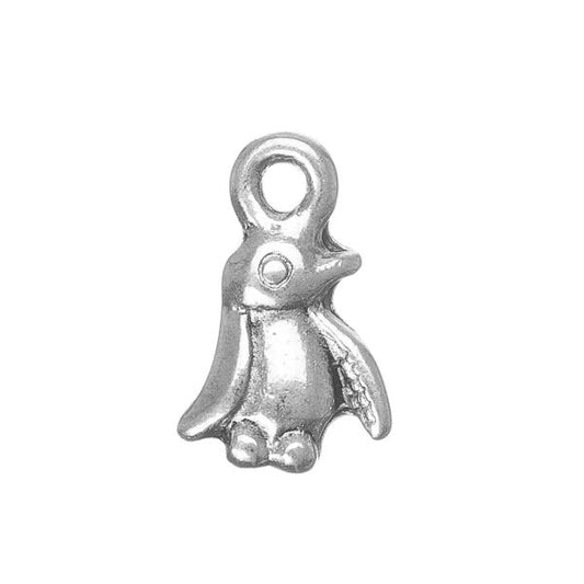 1/2" Penguin Metal Charm 10/pk