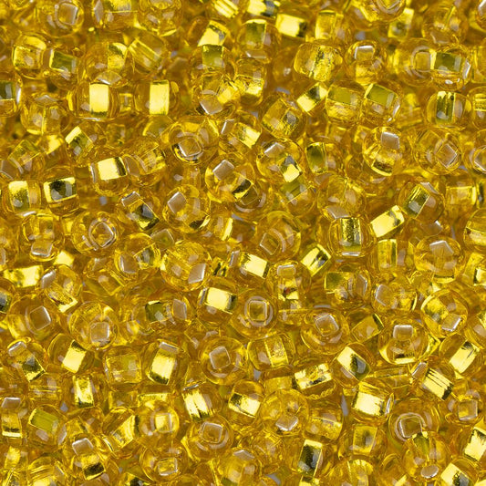 10/0 Czech Seed Beads #1310V Silver Lined Yellow 22g