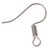 Boucles d'Oreilles Hameçon Nickel 50/pqt