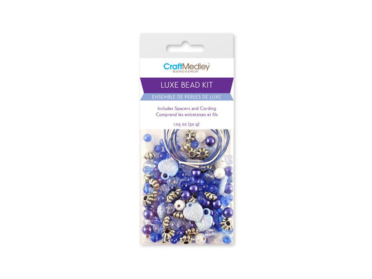 Luxe Bead Kit with Spacers & Cording - Blue
