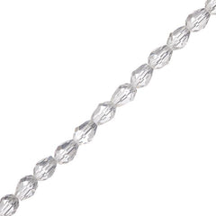 Chinese Crystal Drop 5x9mm Crystal 69/Strand