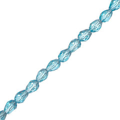 Chinese Crystal Drop 5x9mm Light Aqua 69/Strand