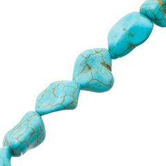 15-20mm Turquoise Nugget (Synthetic/Dyed) Beads 20/Strand