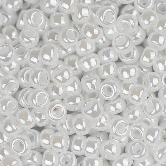 8/0 Rocailles Miyuki #0528 Perle Blanche Ceylan 22g
