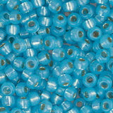 8/0 Miyuki Seed Beads #0647 Silver Lined Aqua Alabaster 22g