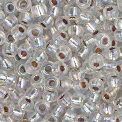 8/0 Miyuki Seed Beads #1001 Silver Lined Crystal AB 22g