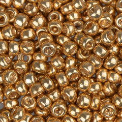8/0 Miyuki Seed Beads #1052 Galvanized Gold 22g