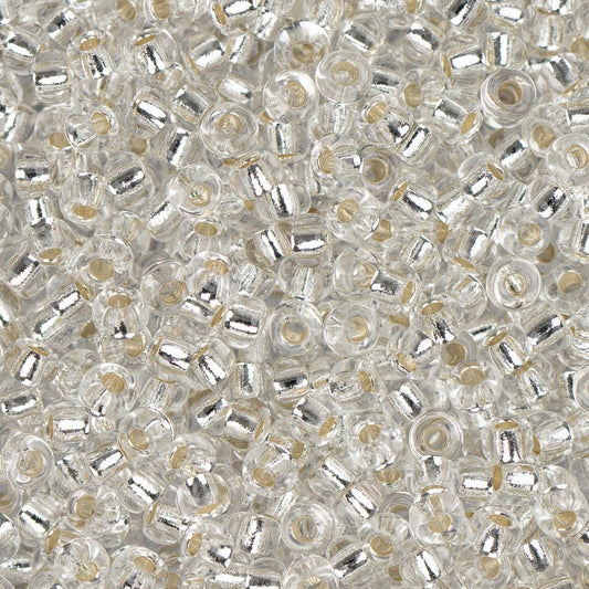 11/0 Miyuki Seed Beads #0001 Silver Lined Crystal 22g