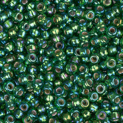 11/0 Miyuki Seed Beads #1016 Silver Lined Green AB 24g