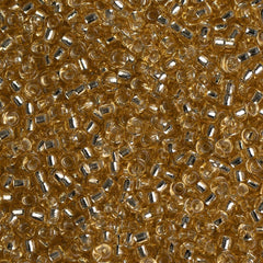 15/0 Miyuki Seed Beads #0003 Silver Lined Gold 22g