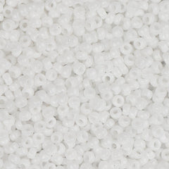 15/0 Miyuki Seed Beads #0402 Opaque Chalk White 22g