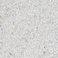 15/0 Miyuki Seed Beads #0420 Opaque White Pearl Luster 22g