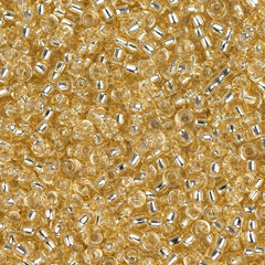 15/0 Miyuki Seed Beads #0002 Silver Lined Light Gold 22g