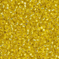 15/0 Miyuki Seed Beads #0006 Silver Lined Yellow 22g