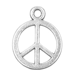 1/2" Peace Sign Metal Charm 5/pk